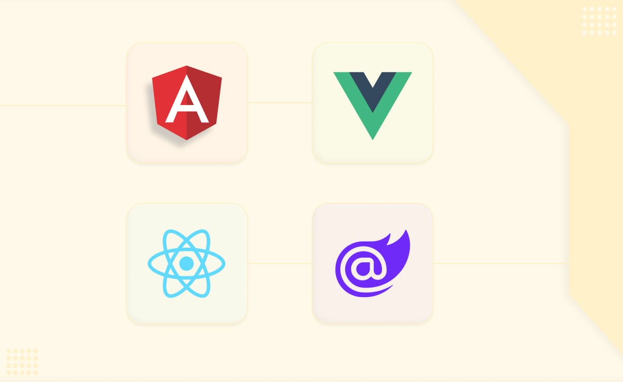 Comparison Between Blazor vs Angular vs React vs Vue | Angular Minds