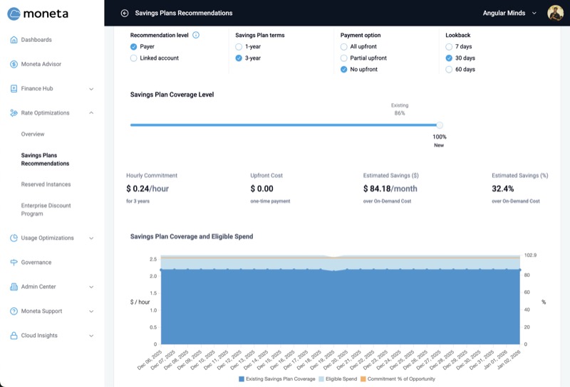 Savings Plans Recommendations