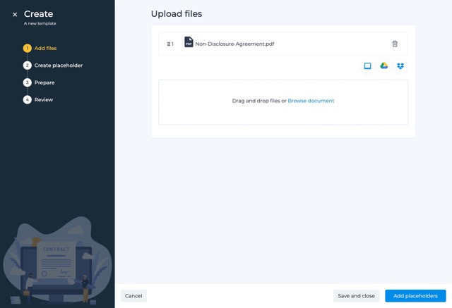 Template Creation - Upload
