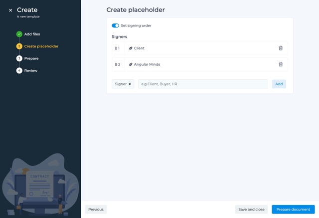 Template Creation - Placeholders